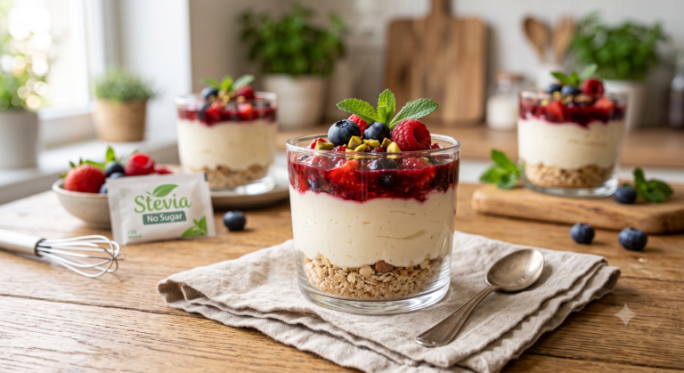 Πρωτεϊνικό Cheesecake ποτήρι χωρίς ζάχαρη