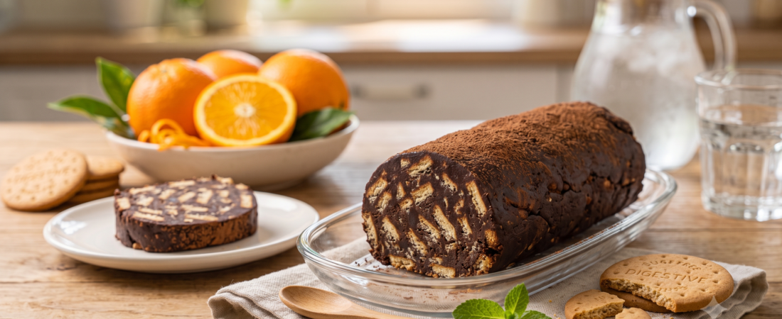 Κορμός με μπισκότα digestive χωρίς ζάχαρη και stevia